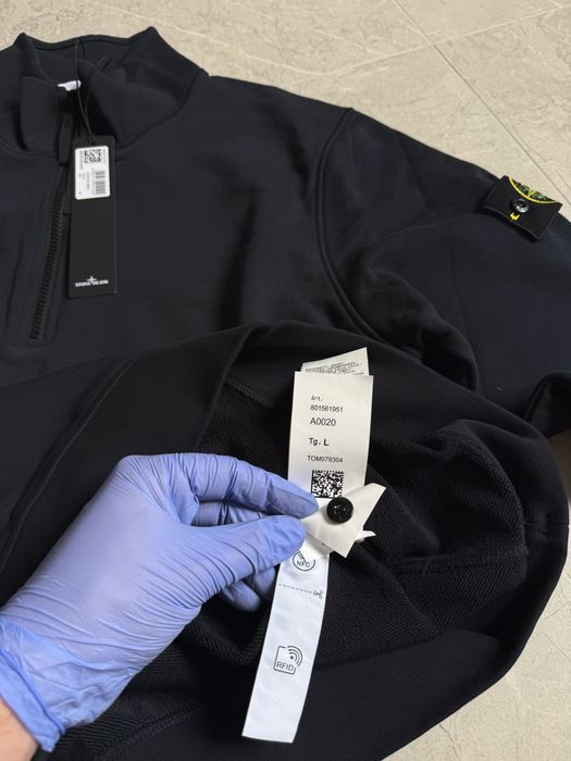 Світшот Stone Island Half Zip Felpa Authentic стон айленд оригінал
