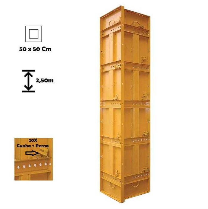 Pilar confragem 4 elementos 2500x500x2.5mm