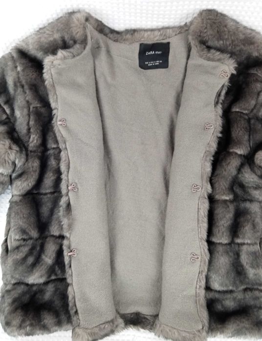 Futro futerko szare ZARA