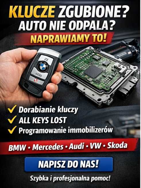 Kodowanie i Dorabianie kluczy Samochodowych oraz Domowych Wrocław 24h