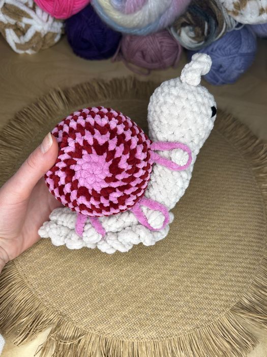 Ślimak maskotka rękodzieło handmade