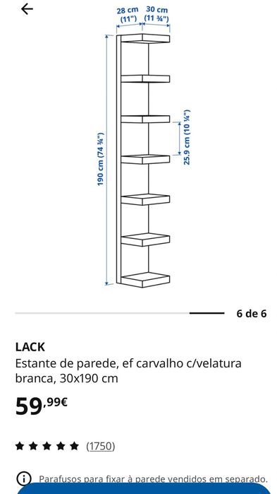 Estante IKEA nova
