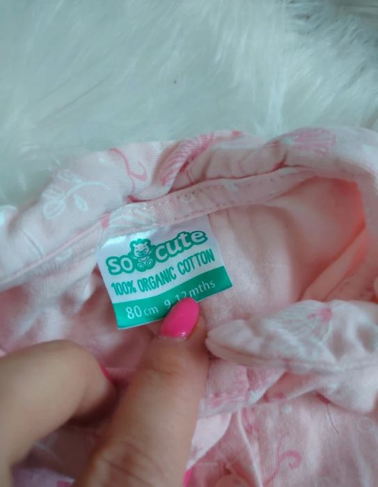 Sukienka dla dziewczynki zapinana na guziczki 80