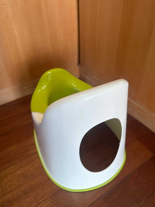 Penico sanitário infantil branco/verde – assento alto