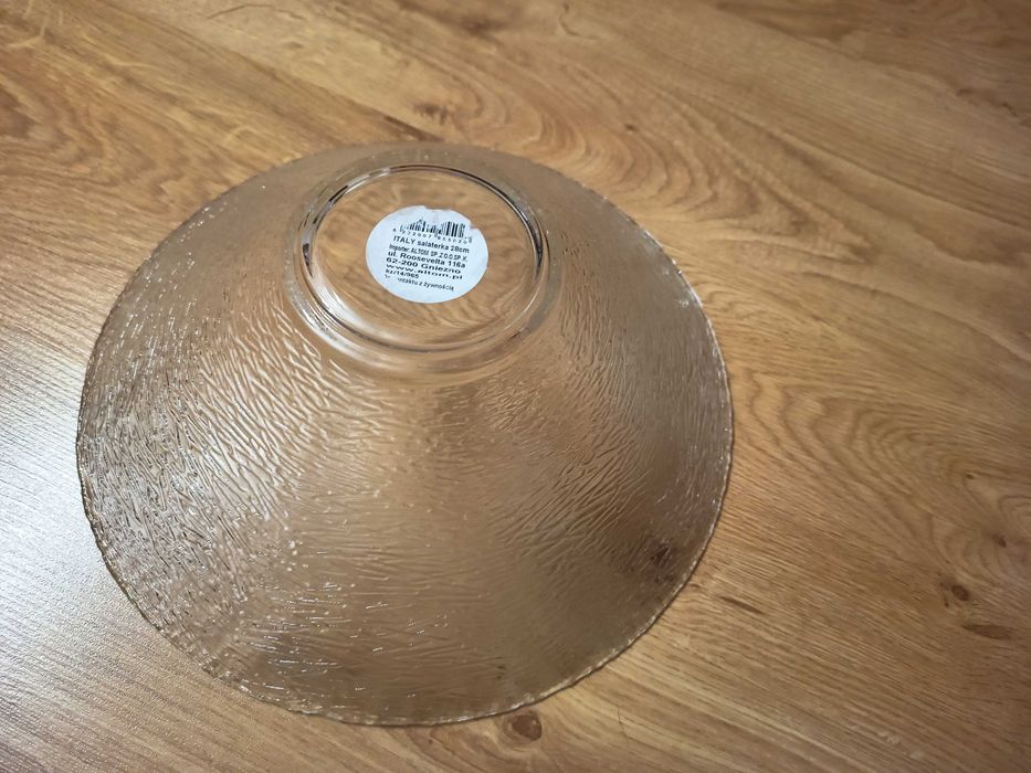 Szklana saleterka misa 28 cm / przeźroczysty