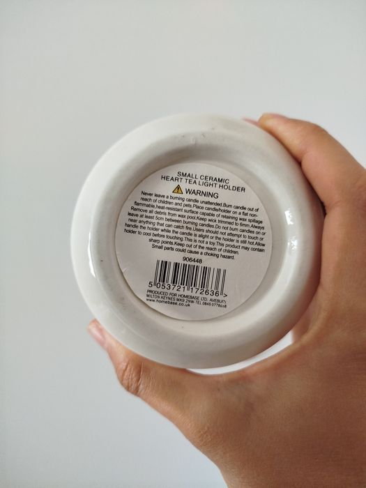 Керамічний ліхтар-підсвічник у формі серця
