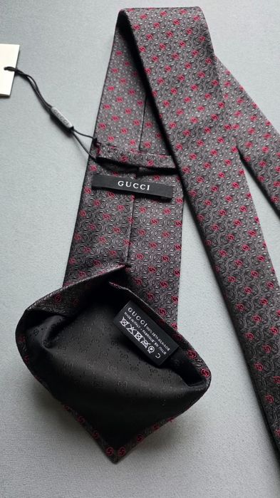 Krawat jedwabny GUCCI + karton