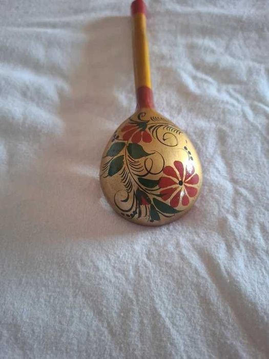 Colher de madeira tradicional russa vintage