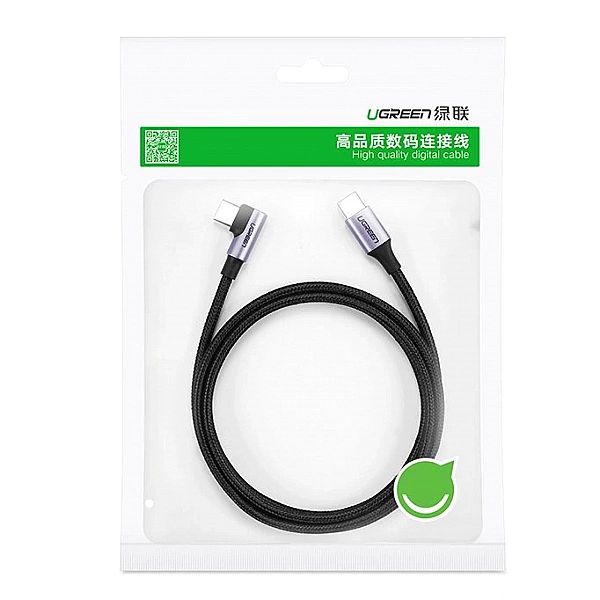Kabel Ugreen US255, 50125 USB-C - USB-C PD QC 60W 3A 480Mb/s 2m - szar