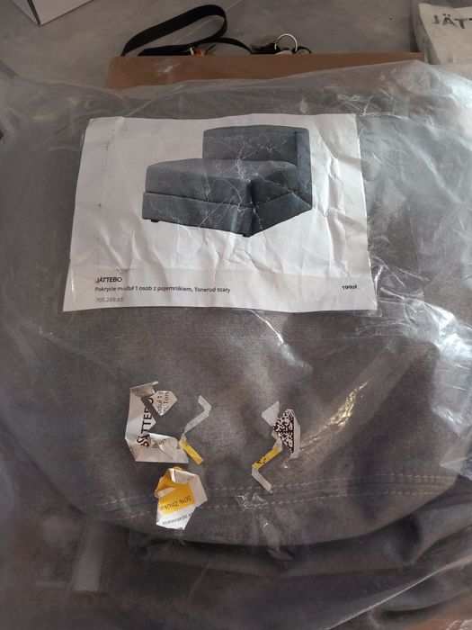 Nowe Pokrycie JÄTTEBO z Ikea modułi 1 os. Szare i zielone 
mo