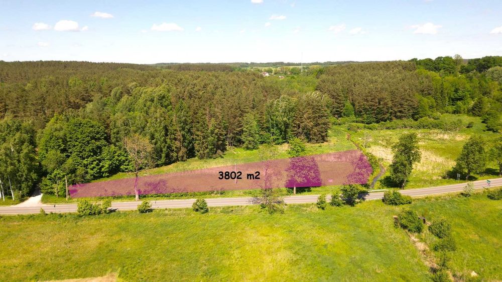 Działka budowlana przy lesie Warmia Mazury