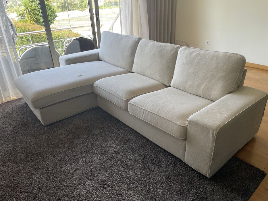 Sofa 3 lugares + chaise longue KIVIK