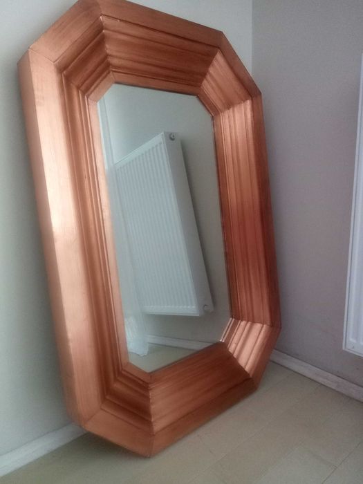 Duże lustro retro  rama mosiądz