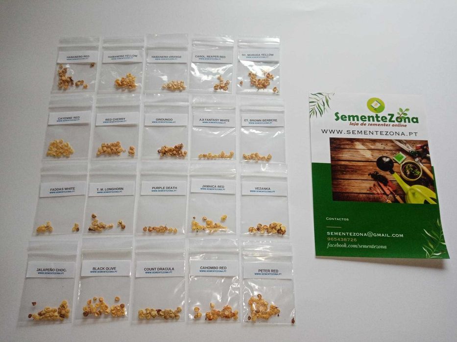 Pack/kit 20 variedades de pimentas raras (sementes)