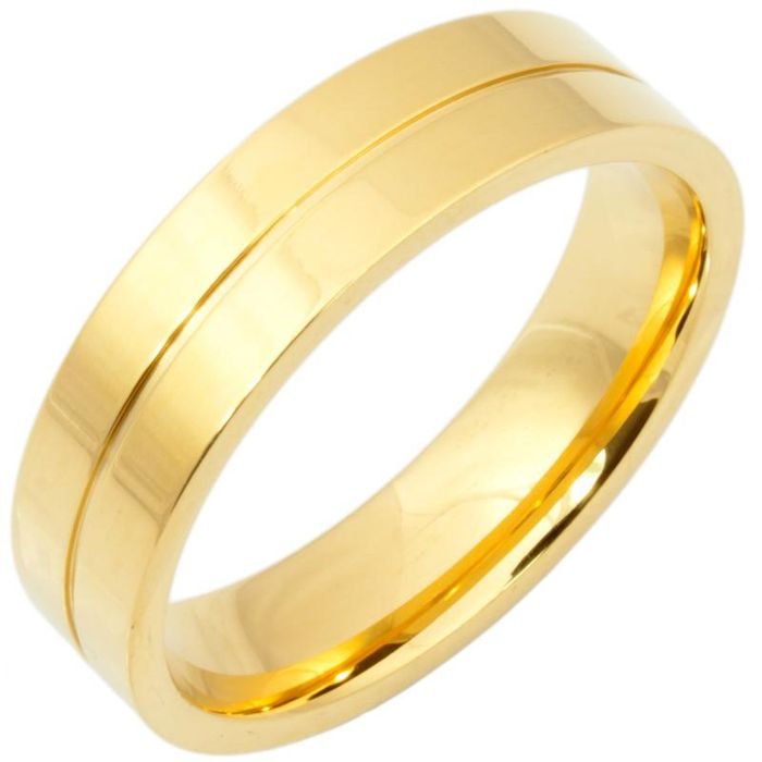 Obrączka męska stał chirurgiczna 316L złota rozmiar 13