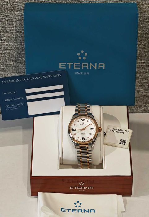 Жіночий годинник Eterna KonTiki Automatic 1260.53.66.1732 Swis Diamond