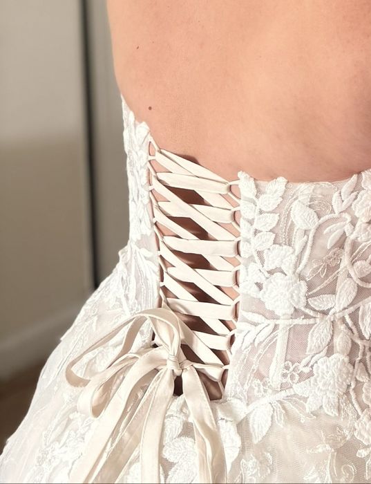 Suknia ślubna boho / glamour – rozmiar US 8