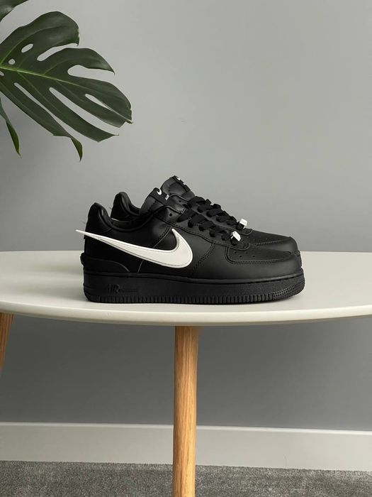 Кросівки Кроссовки Nike Air Force x Ambush Black White Swoosh Кросовки повсякденні