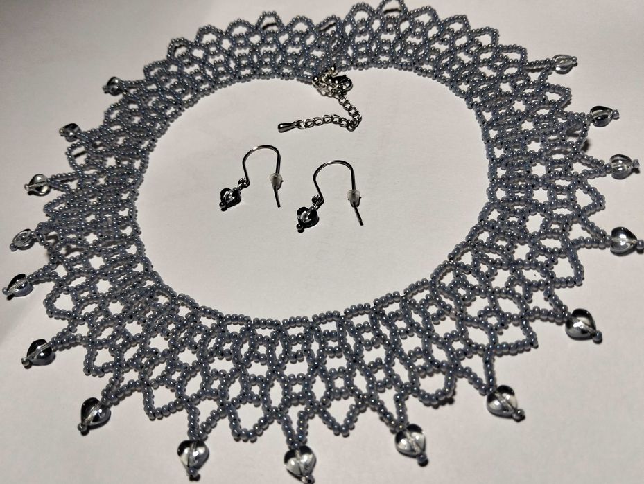 Набір Сережки + Намисто "Сердечки"