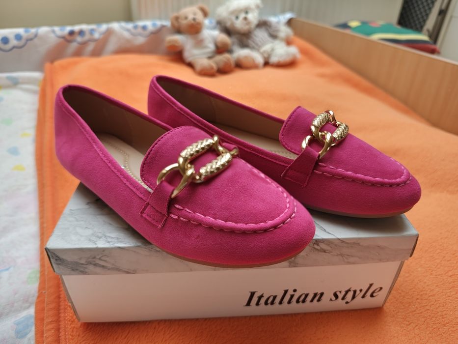 Buty zamszowe rozmiar 37 kolor turkusowy