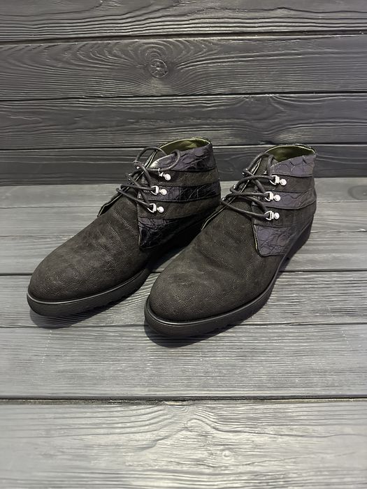 Ботинки Tardini из кожи слона и крокодила zilli stefano ricci