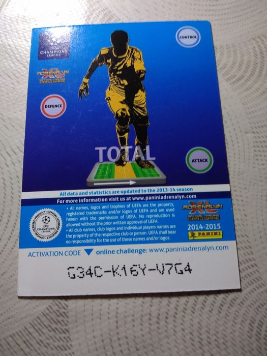 Karta Inventiveness champions league 2014 Panini 2015 Robben