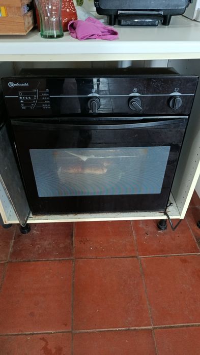 Conjunto de Placa gás, forno elétrico e móvel