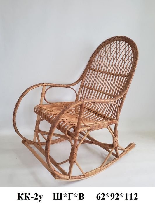 Крісло качалка/ вироби з лози/ кресло качалка