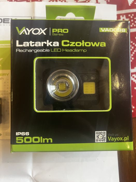 Lampka czołowa + dodatkowy akumulator