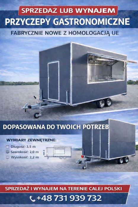 Przyczepa gastronomiczna - sprzedaż - wynajem - cała Polska