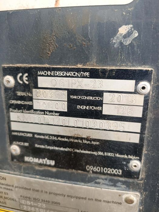 Spycharka komatsu D61PX + GPS