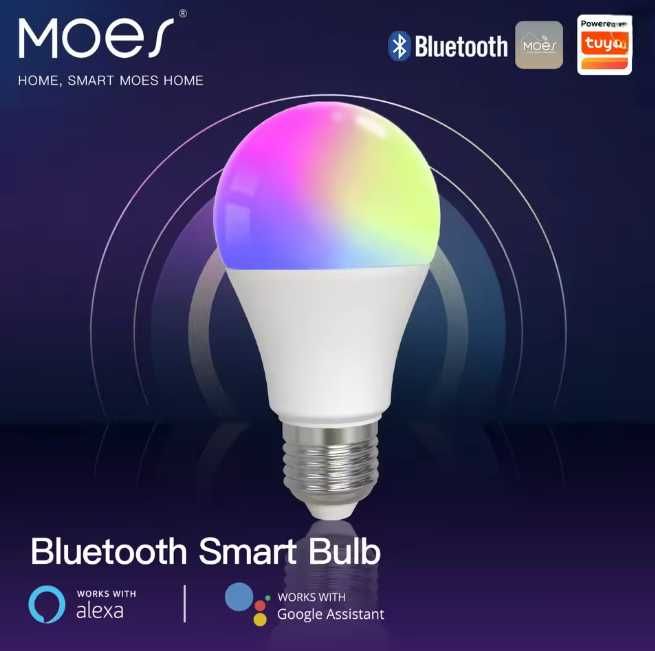 Lâmpada LED Inteligente RGB com Comando – 16 Cores