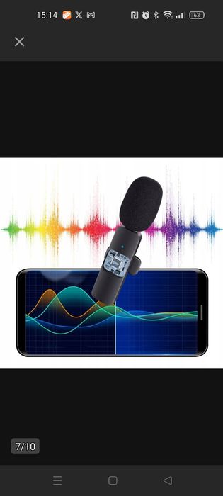 Mikrofon na klip mikrofon krawatowy IOS Iphone + Odbiornik Lighting