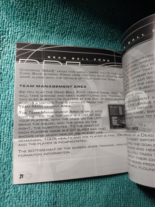Ps1 DBZ Dead Ball Zone psx psone Książeczka Manual Angielski