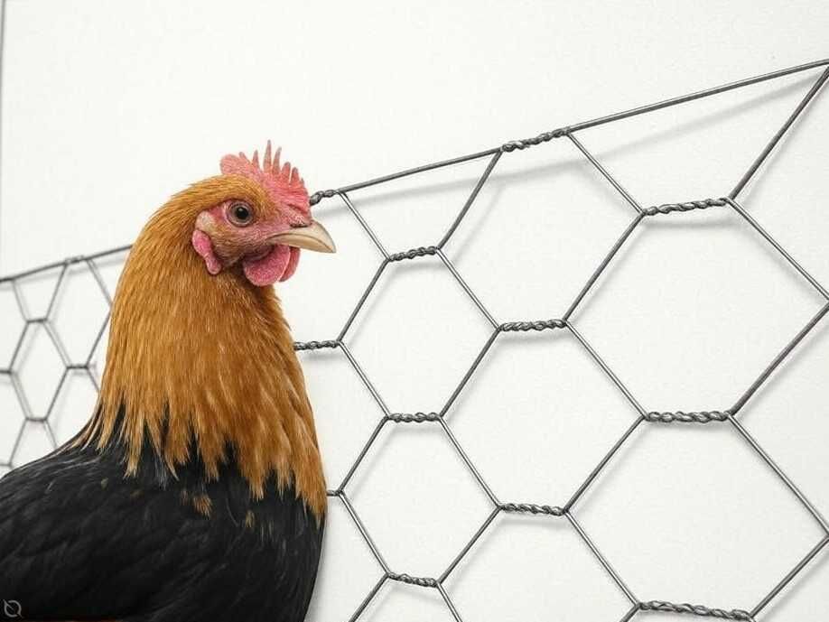 Siatka heksagonalna 38x38 x1,2mm ogrodzenie hodowlana wybiegi dla kur