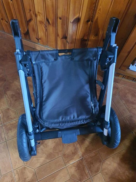 Wózek 2w1 Baby Design Husky gondola spacerówka szaro-wiśniowy