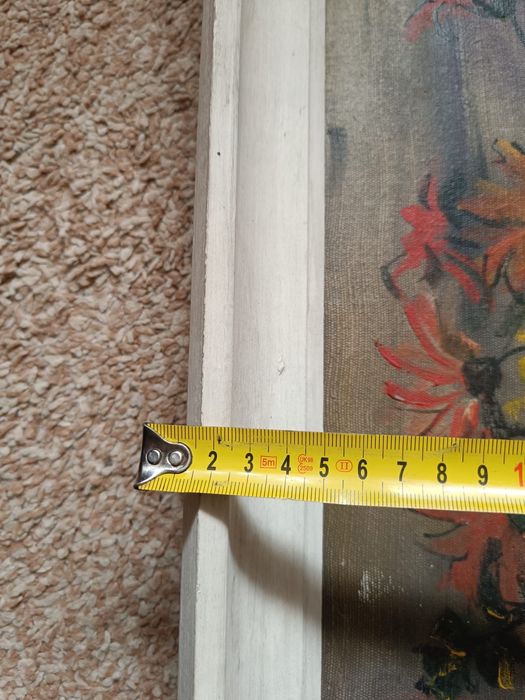 Obraz olejny kwiaty  1982 płótno 60x50