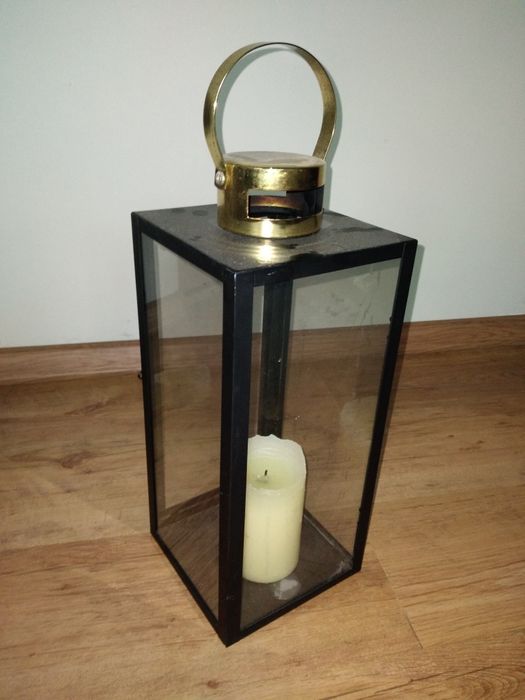 Lampion czarny na taras 37x27x27