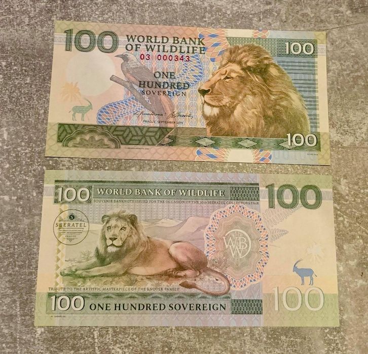 Banknot Kolekcjonerski 100 Sovereign 2019 Gabris UNC UV prezent