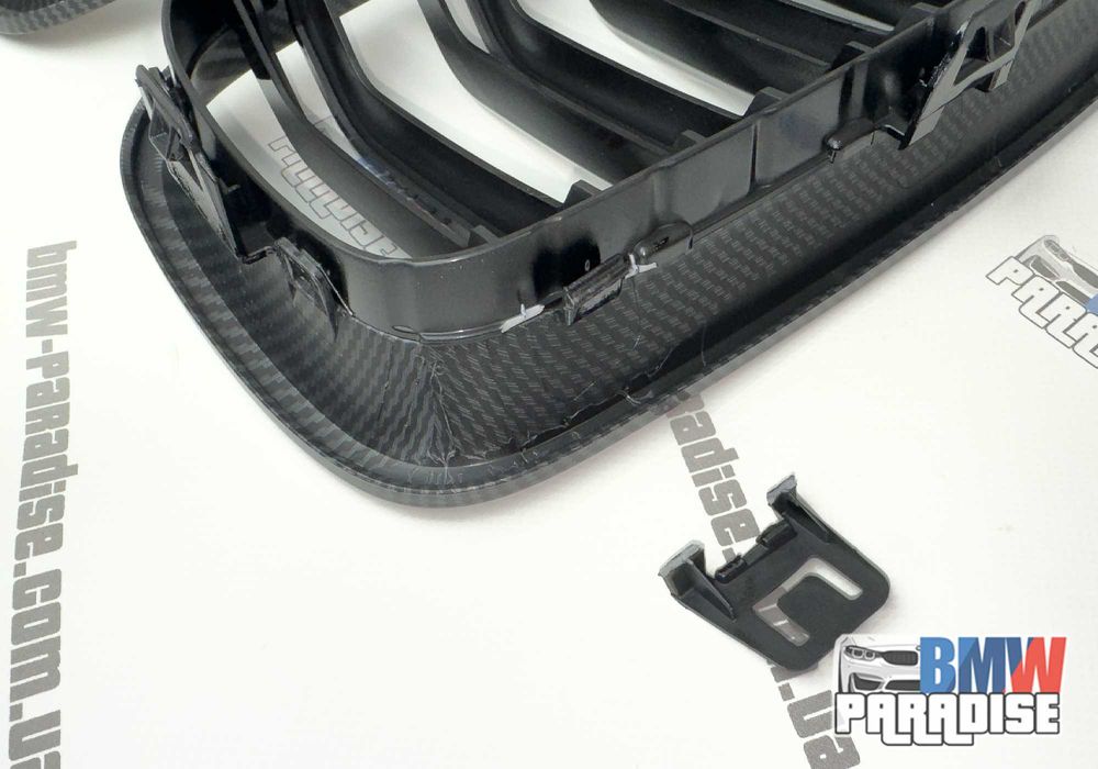 УЦЕНКА! Двойная решетка радиатора БМВ Ф30 карбон М-стиль