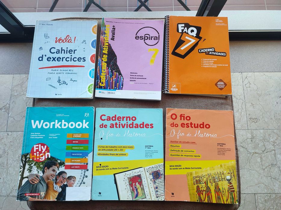 Cadernos de atividades/de Perguntas das disciplinas 7.ºAno