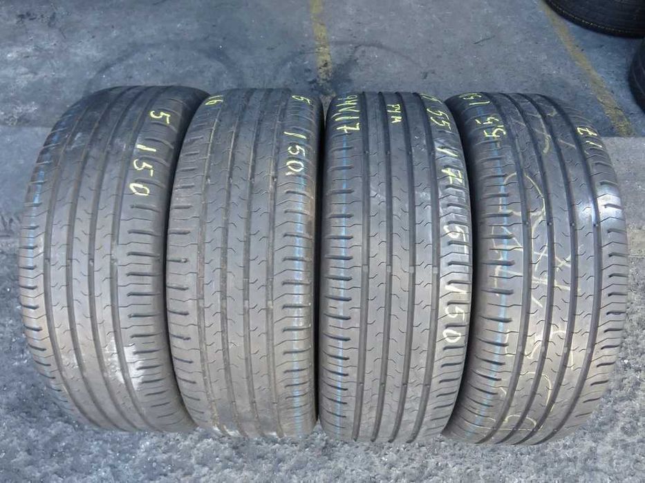 215/55 R17 94V Continental EcoContact5 літо 4штуки шини б/у