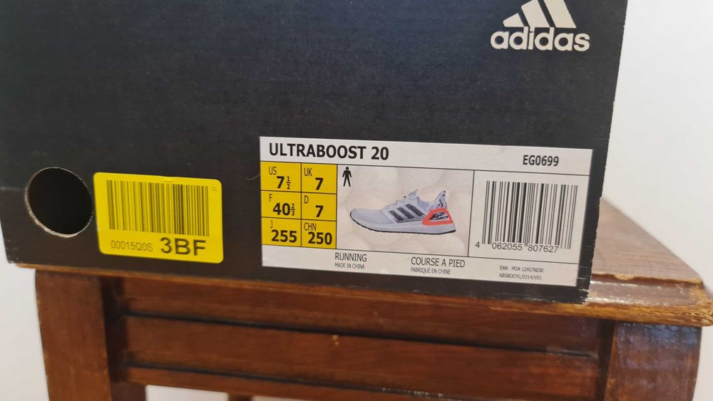 Adidas Ultra Boost 20 Białe Buty Do Biegania roz. 40.2/3