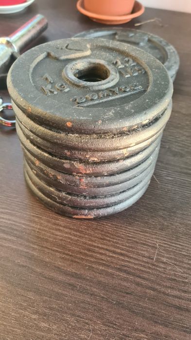 Conjunto de halteres Domyos – 12 kg (com barra e anilhas)