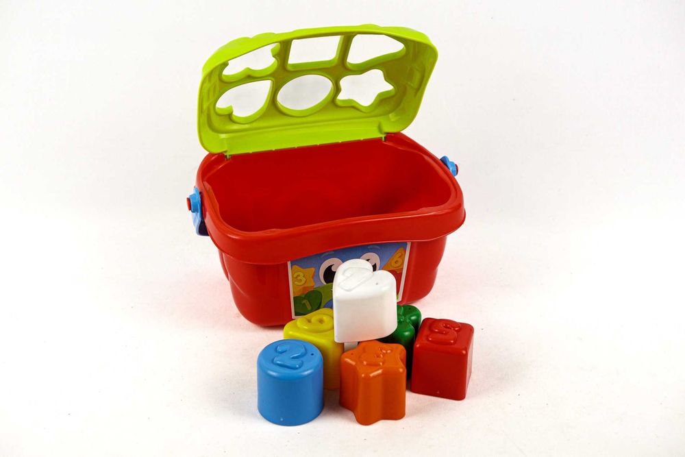 Brinquedo balde formas e cor Clementoni peças de encaixe para bébé