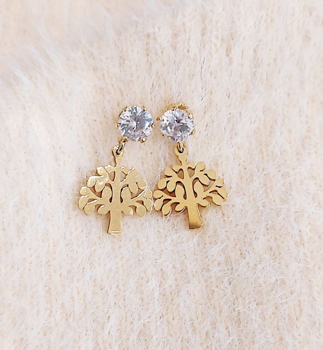 Kolczyki drzewka z cyrkonią