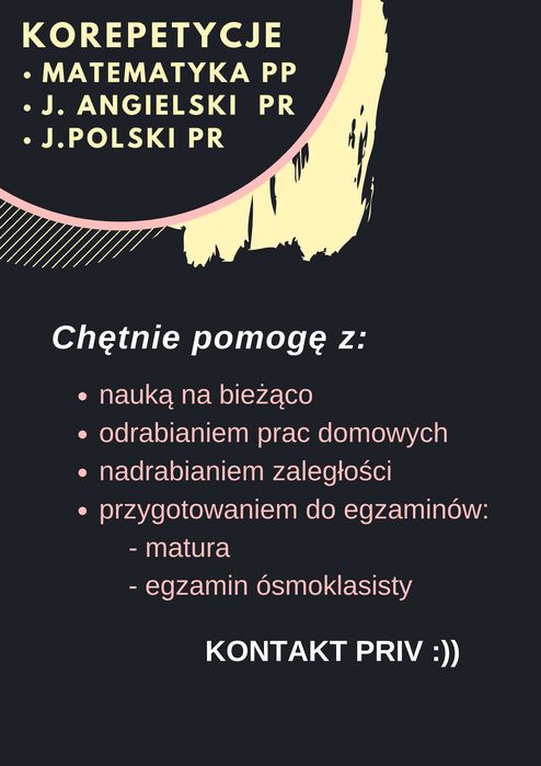 udzielę korepetycji Ola (matematyka, polski, angielski)