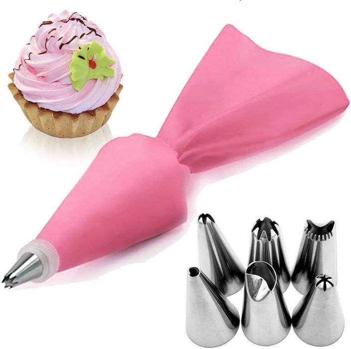 Rękaw Cukierniczy do Dekoracji Tortów 6 końcówek