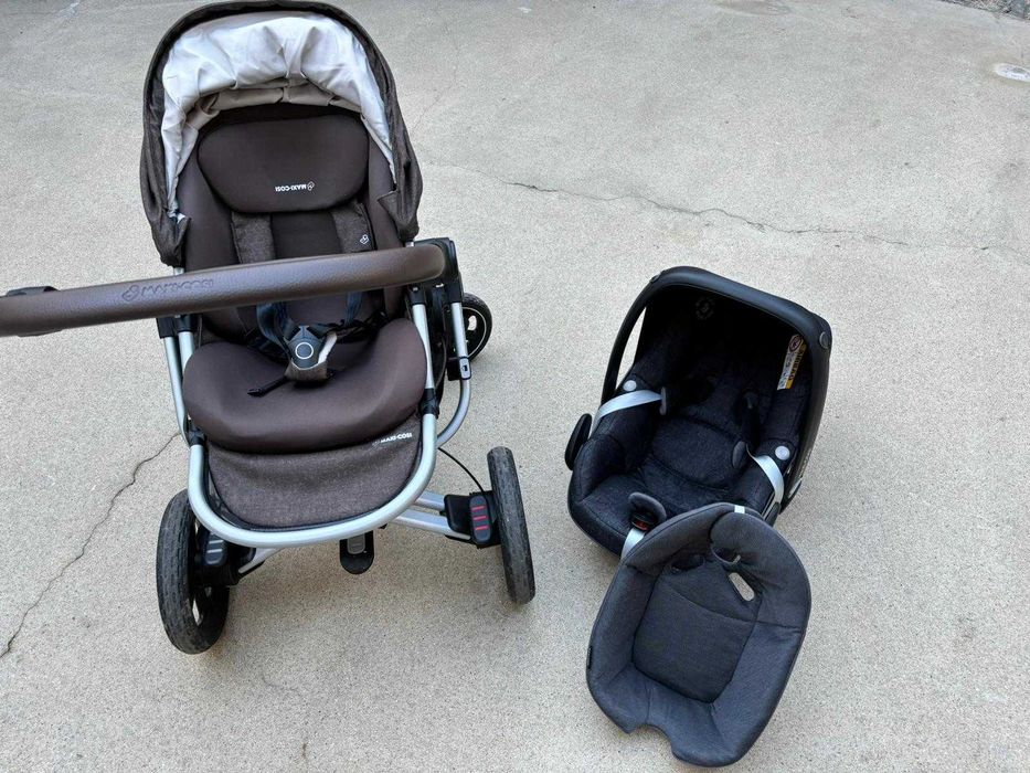 Carrinho de bebé, 3 em 1, Como novo.