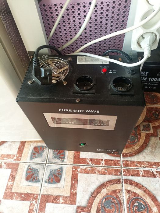 Инвертер ДБЖ  1500Вт/1050Вт 24V для котла